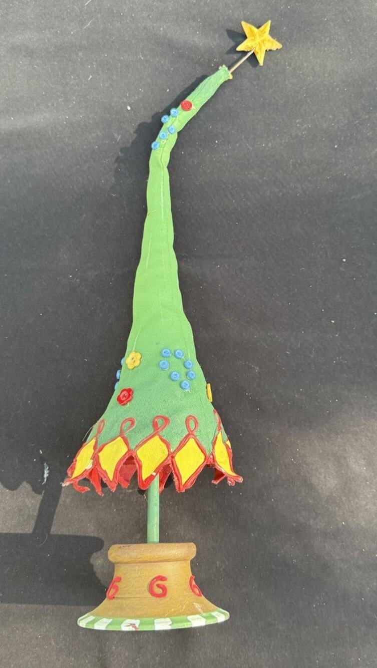 Dr Seuss Or Dept 56 Krinkles style Grinch's Table Top Christmas tree 18”